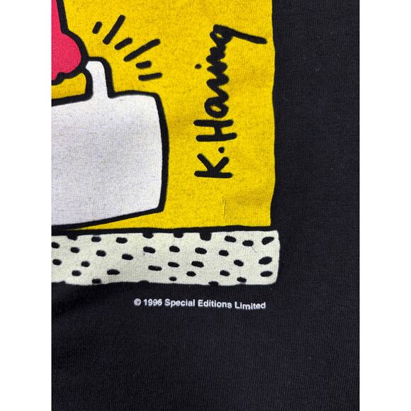 Vintage 1996 XL Keith Haring Special Limited Edition businessman tshirt - Picture 7 of 9